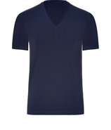 Open Blue Stretch Cotton V-Neck Dredoso T-Shirt