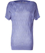 Lavender Short Sleeve Knit Top