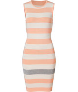Peach/Silver Metallic Knit Harriett Dress