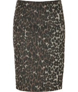 Brown Leopard Print Balenia Skirt