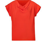 Lava Red Silk Top