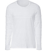 White Long Sleeve Seamed Tee