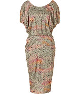 Sage Bamboo Print Silk Jersey Dress