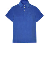 Saphir Blue Terry Cloth Polo Shirt