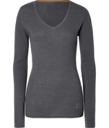Iron Grey Cashmere V-neck Pullover