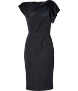 Grey Heather Wool Sheath Dress