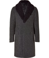 Charcoal Heather Wool-Blend Coat