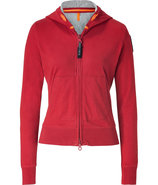 Red Jersey Zip Hoodie