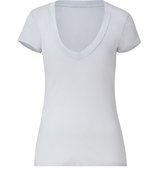 Pale Grey S/S V-Neck T-Shirt