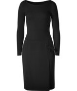 Black Dual Fabric Dress