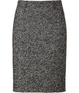 Salt and Pepper Wool-Blend Skirt