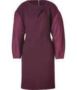 Burgundy Wool-Silk Dress
