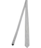 Silver Grey Textured Silk Tie