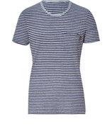 True Indigo and Pale Grey Striped Tee