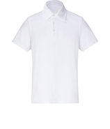 White Terry Cloth Polo Shirt