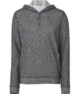 Heather Grey Hooded Long Sleeve Tee