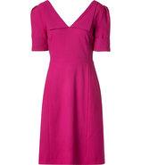Magenta Richmond A-Line Wool-Crepe Dress