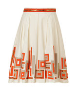 Ivory Perfect Pleated Date Skirt