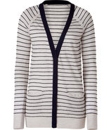 The Darlington Oatmeal/Black Button Down Cardigan