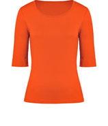 Vibrant Orange Elbow Sleeve T-Shirt