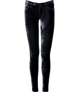 The Legging Grey Super Skinny Crushed Velvet Pants