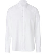 White Pinstripe Herringbone Shirt