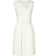 Ivory Bow Embellished Cotton Dress