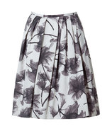 Black/White Floral Skirt