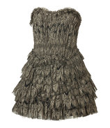 Black/Gold Lace and Tulle Dress