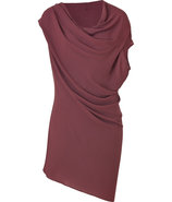 Bordeaux Asymmetric Draped Dress