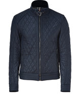 Dark Navy Bramley Quilted Racer Blouson Jacket