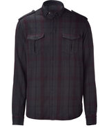Black/Bordeaux Plaid L/S Shirt