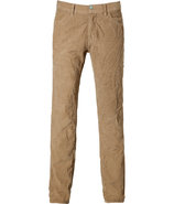 Beige five-pocket corduroy pants