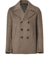 Khaki Heather Wool-Cashmere Amesbury Pea Coat