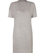 Heather Grey S/S Drop Shoulder Long-Shirt