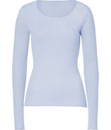 Chintz Blue Cotton-Cashmere Scoop Neck Pullover