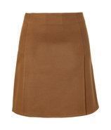 Brown Sugar Wool and Cashmere Blend A-Line Skirt