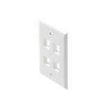 Steren 4-Cavity Keystone Faceplate, Ivory 310-204I