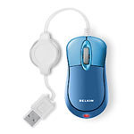 Belkin Retractable Travel Mouse, Techno Blue F5L01