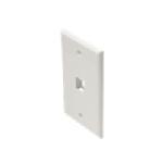 Steren 1-Cavity Keystone Faceplate, White 310-201W