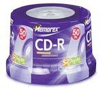50-Pack CD-R Media 52X 700MB 80Min 32024563