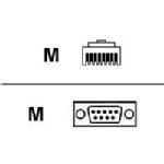 Digi RJ-45 (M) to DB9 (M) Cable, 4ft 76000240