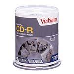 Verbatim 52x 700MB CD-R Black White Surface Media