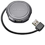 Belkin 4-Port Compact Travel USB Hub, Black F4U006