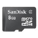 8GB High Capacity microSDHC Card, Class 2 SDSDQM-0