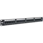 24-Port Cat 6 RJ45 UTP 19in Rack Mount Patch Panel
