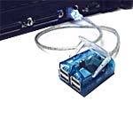 C2G USB 2.0 4-port Laptop Hub with LED Cable 18459