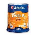 Verbatim 16x 4.7GB Branded DVD-R Media (100-pack