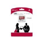 PNY 4GB Micro Sleek Attache USB 2.0 Flash Drive - 
