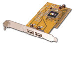 USB 2.0 Dual Port PCI RoHS Comp Controller 2-Port 